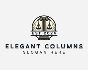 Justice Column Scale logo design