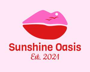 Summer Lips Makeup  logo design