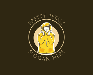 Lady Raincoat Fashion logo design