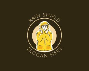 Lady Raincoat Fashion logo design