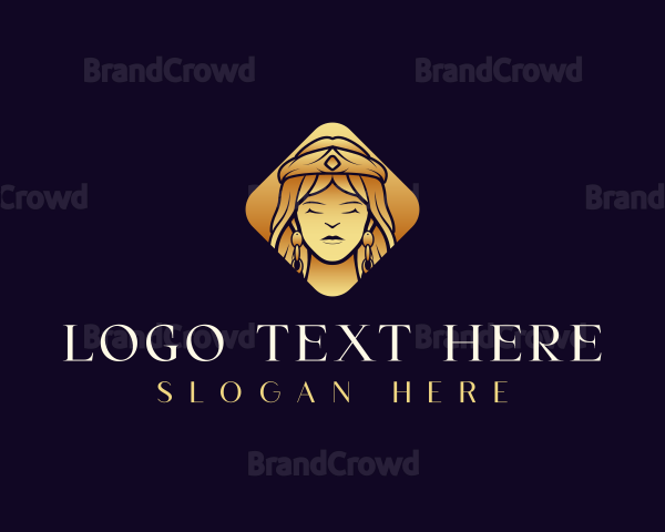 Woman Tiara Jewelry Logo