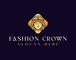 Woman Tiara Jewelry logo design