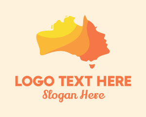 Aussie - Australian Beauty Face logo design