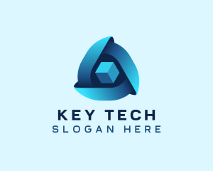 Triangle Cube Tech logo design