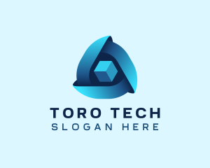 Triangle Cube Tech logo design