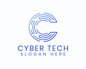 Hacker - Technology Program Letter C logo design