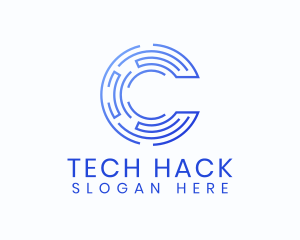 Hack - Technology Program Letter C logo design