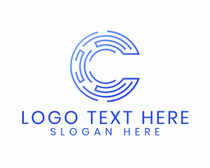 Program - Technology Program Letter C logo design
