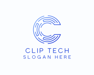 Technology Program Letter C logo design