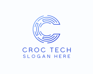 Technology Program Letter C logo design