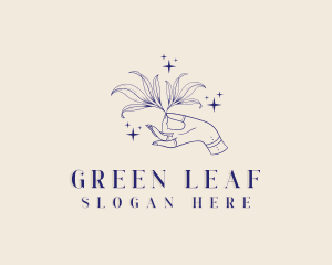 Apothecary Leaf Hand logo design