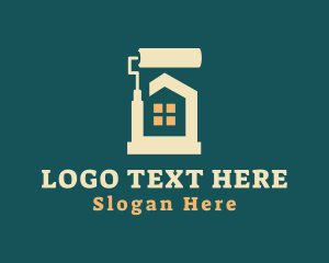 Repair - Paint Roller Home Painting logo design