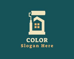 Maintenance Service - Paint Roller Home Painting logo design