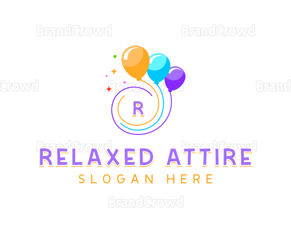 Birthday Celebration Balloon Logo
