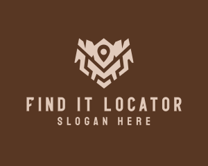 Tribal Travel Location Pin logo design