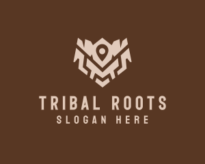 Tribal Travel Location Pin logo design