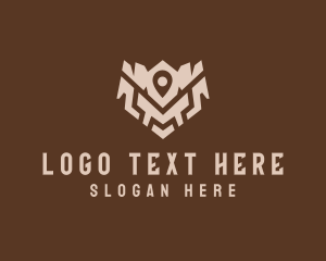Locator - Tribal Travel Location Pin logo design