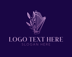 Classical - Harp Classical Orchestra logo design