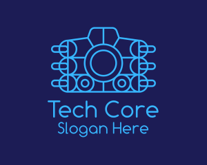 Blue Tech Camera logo design