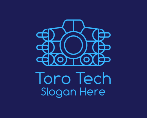 Blue Tech Camera logo design