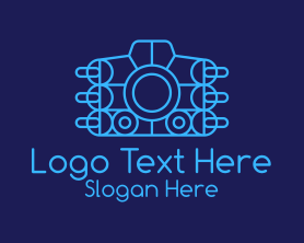 Photo App - Blue Tech Camera logo design