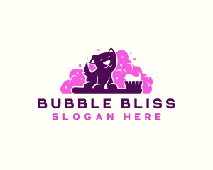 Puppy Bubble Toothbrush logo design