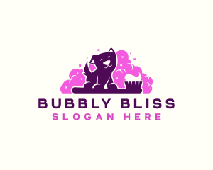 Puppy Bubble Toothbrush logo design