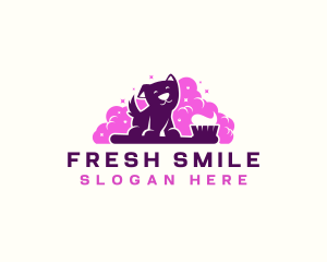 Toothpaste - Puppy Bubble Toothbrush logo design