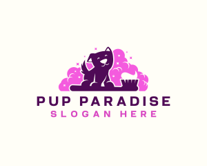 Puppy Bubble Toothbrush logo design