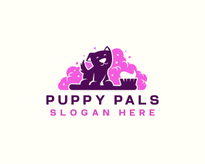 Puppy Bubble Toothbrush logo design