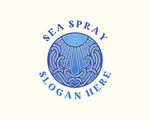 Sea Wave Sun logo design