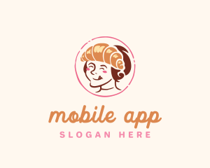 Croissant Girl Bakery Logo