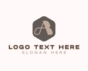 Hexagon - Stylish Brand Letter AB logo design