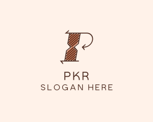 Wooden Carpentry Letter P logo design