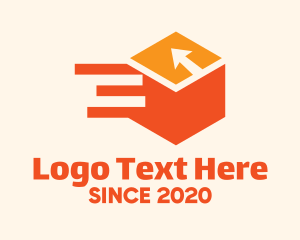 Logistic Services - Orange Shipping Box logo design