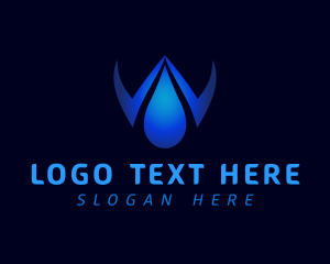 Drop - Liquid Drop Letter W logo design