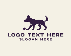 German Shepherd - Pet Dog Walker logo design