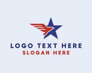Fourth Of July - American Eagle Star logo design