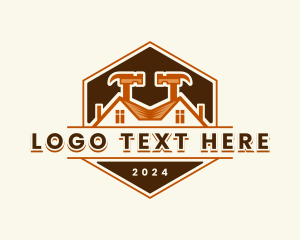 Hammer - Construction Carpentry Hammer logo design