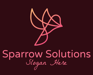 Sparrow - Monoline Sparrow Bird logo design