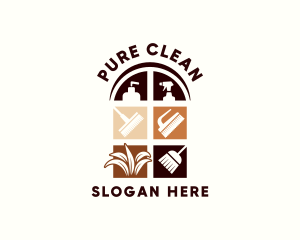 Clean Housekeeping Sanitation logo design