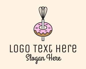 Donut Dessert Kitchenware Logo