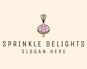 Sprinkle - Donut Dessert Kitchenware logo design