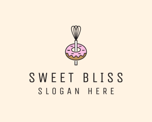 Sugar - Donut Dessert Kitchenware logo design