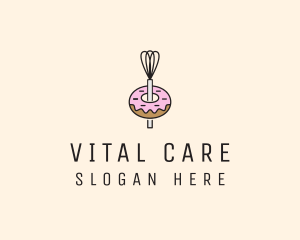 Cake Shop - Donut Dessert Kitchenware logo design