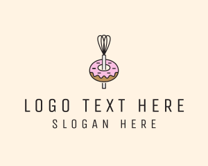 Donut Dessert Kitchenware Logo