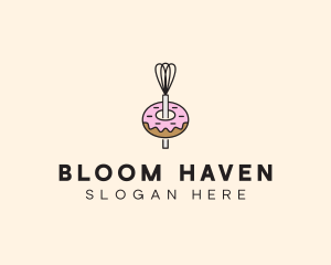 Donut Dessert Kitchenware logo design