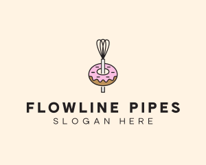 Donut Dessert Kitchenware logo design