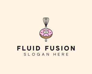 Donut Dessert Kitchenware logo design