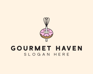 Donut Dessert Kitchenware logo design